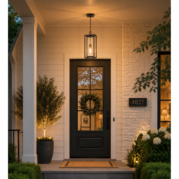 Black Dunbroch Open Frame Outdoor Pendant