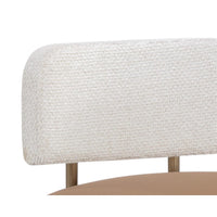 Larissa Barstool - Napa Cognac|Rhea Light Barley - Stool Seat Detail | Bone & Brass