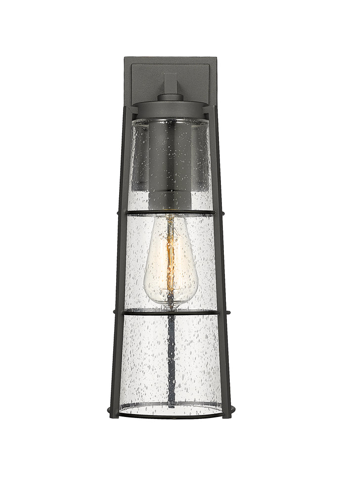 Black Helix Seedy Glass Wall Sconce