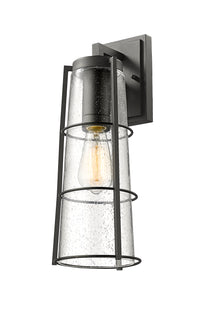 Black Helix Seedy Glass Wall Sconce