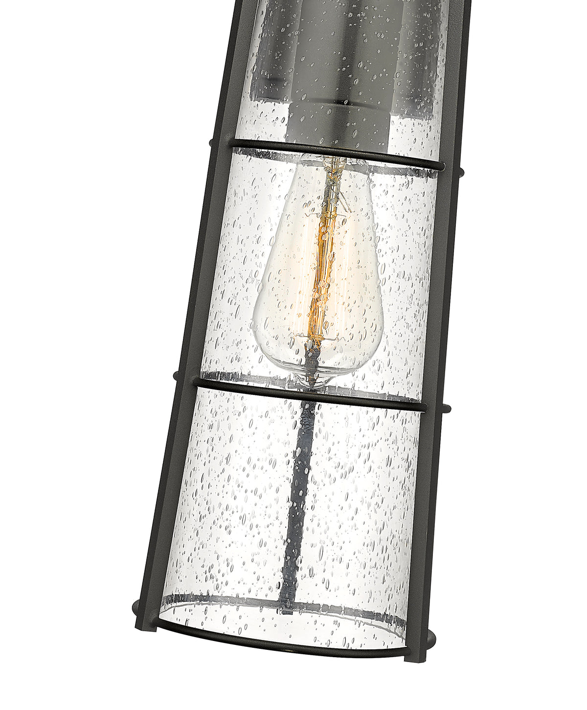 Black Helix Seedy Glass Wall Sconce