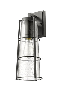 Black Helix Seedy Glass Wall Sconce