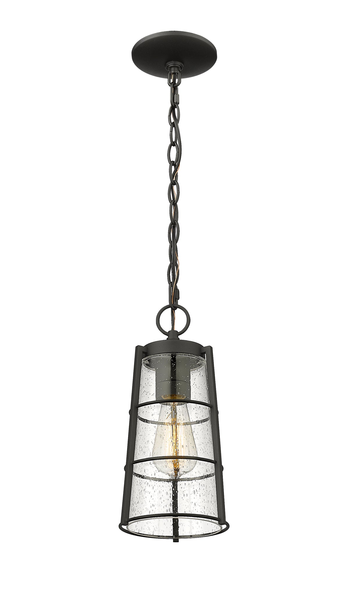 Black Helix Medium Outdoor Pendant