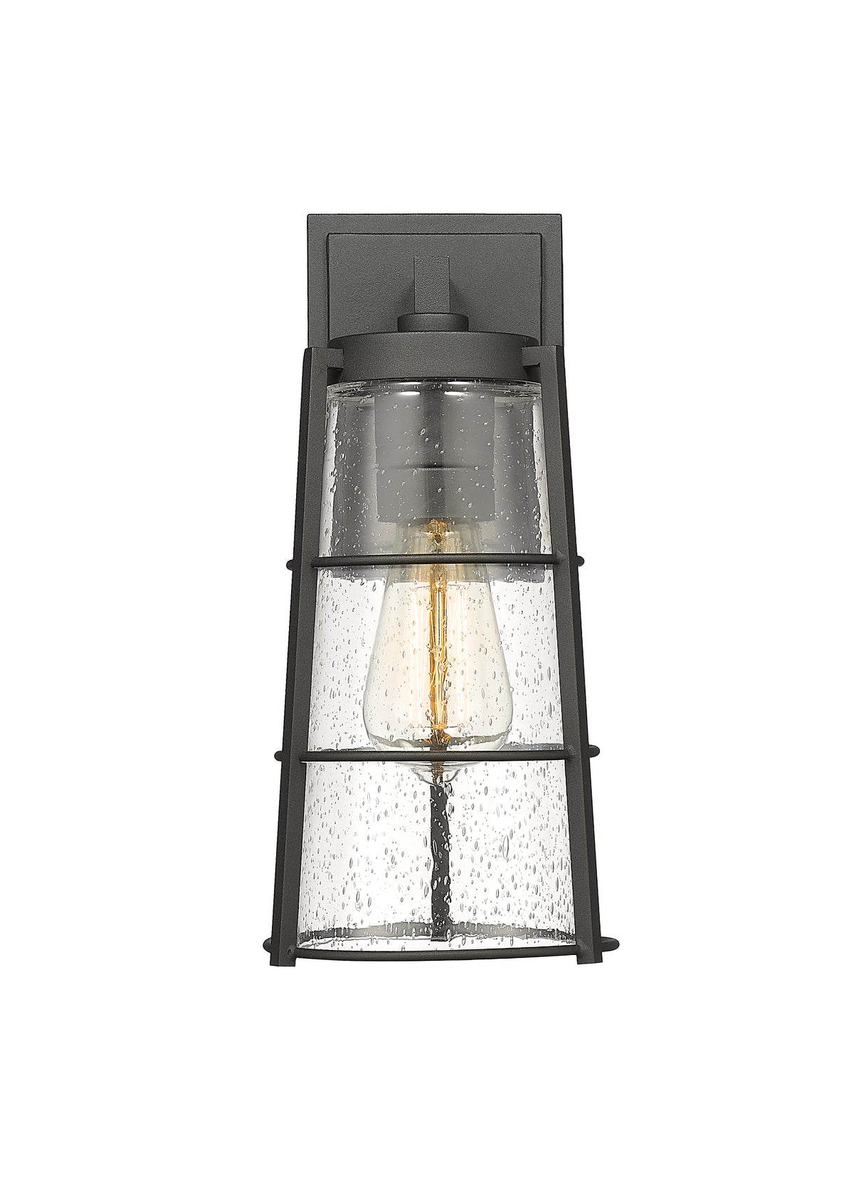 Black Helix Seedy Glass Wall Lantern