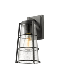 Black Helix Seedy Glass Wall Lantern