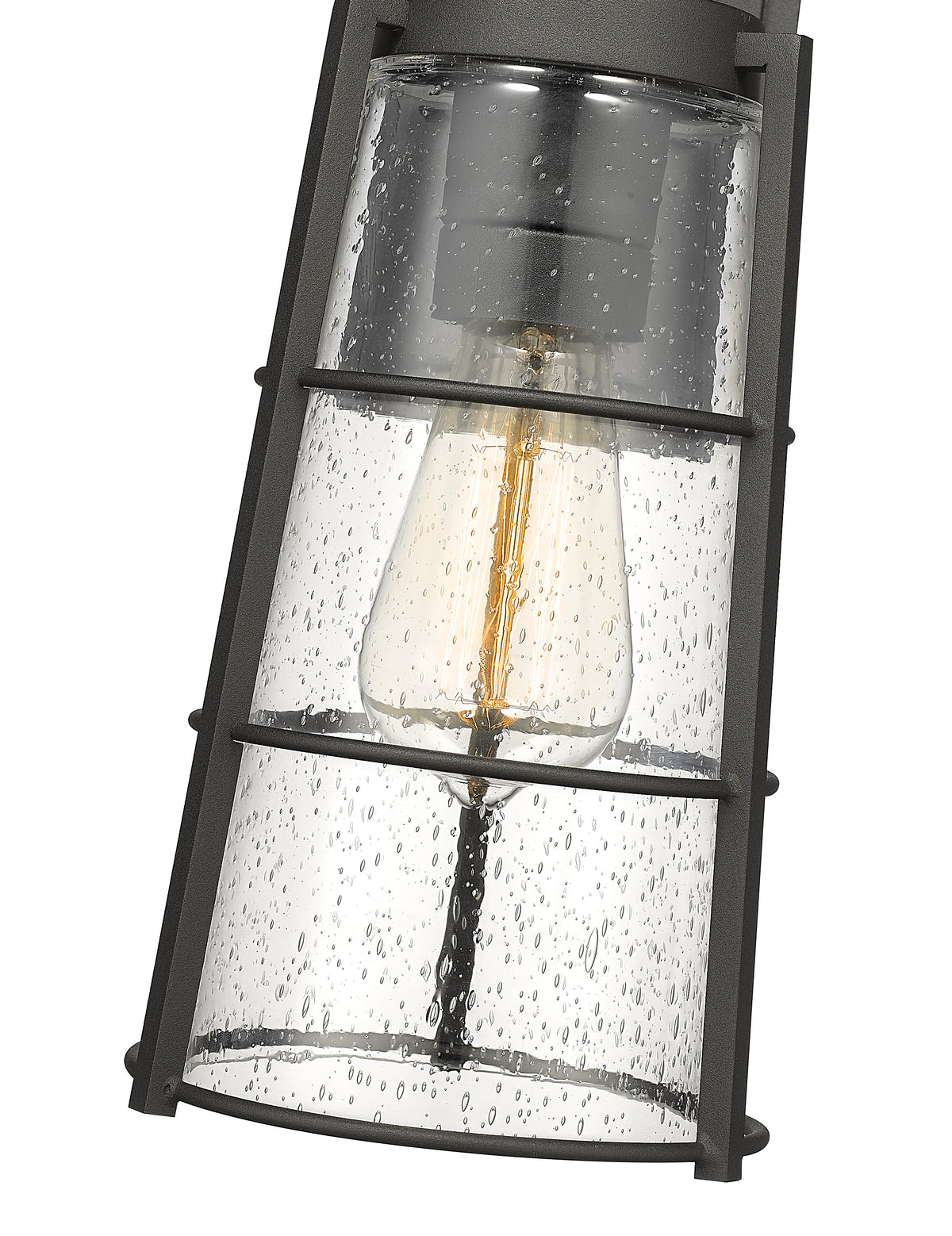 Black Helix Seedy Glass Wall Lantern