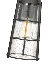 Black Helix Seedy Glass Wall Lantern
