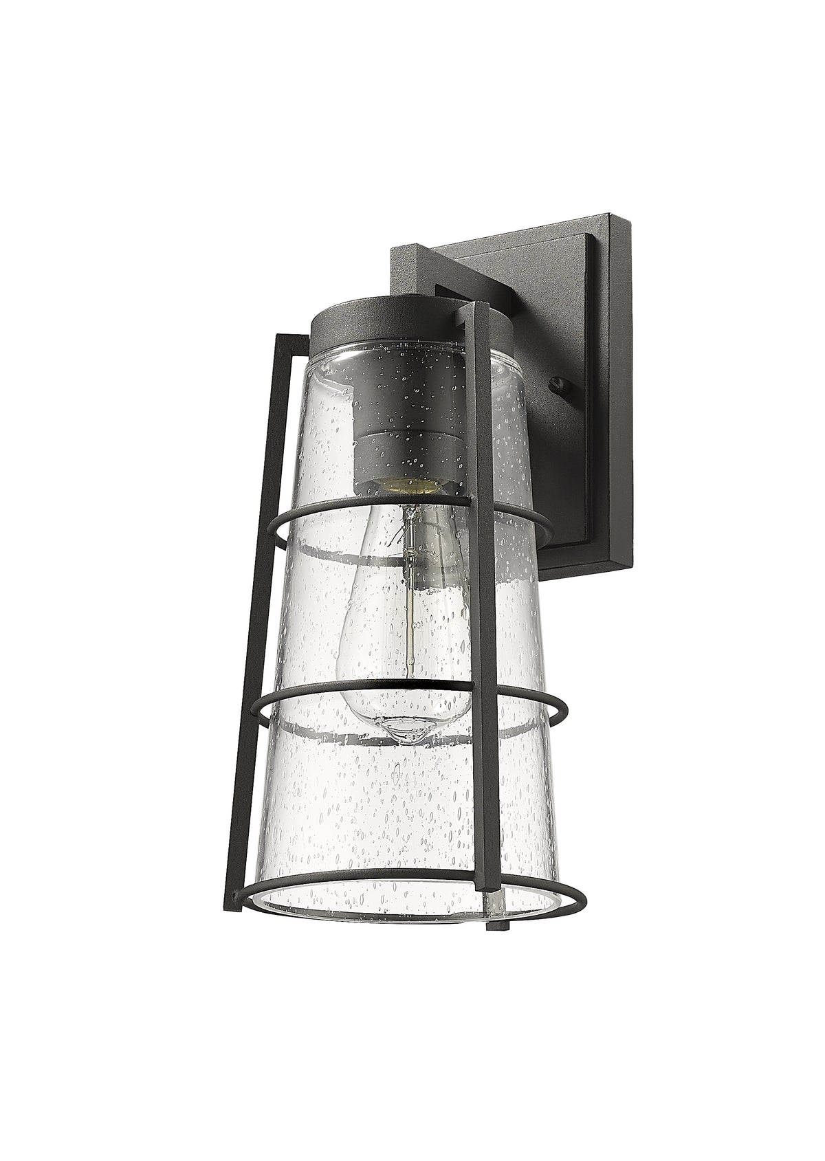 Black Helix Seedy Glass Wall Lantern