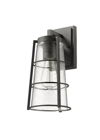 Black Helix Seedy Glass Wall Lantern