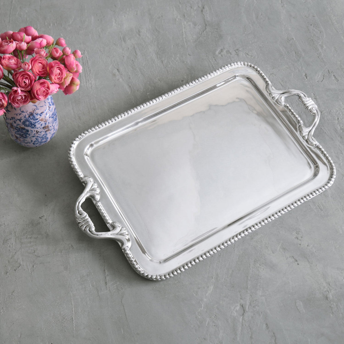 Pearl David Extra Large Tray - Tray Side View | Bone & Brass