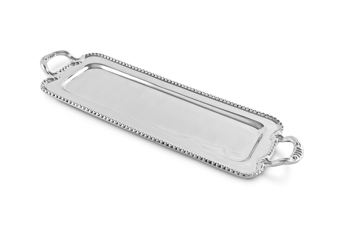 Silver Pearl Long Rectangular Tray