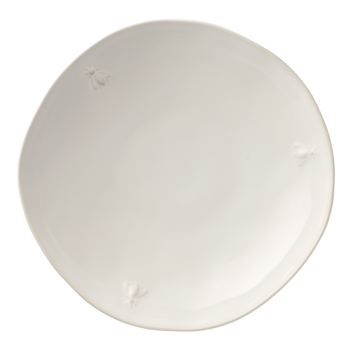 Ecru Beige Bee Ceramic Pasta Plate 4pk