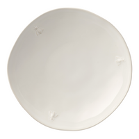 Ecru Beige Bee Ceramic Pasta Plate 4pk
