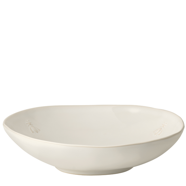 Ecru Beige Bee Ceramic Pasta Plate 4pk