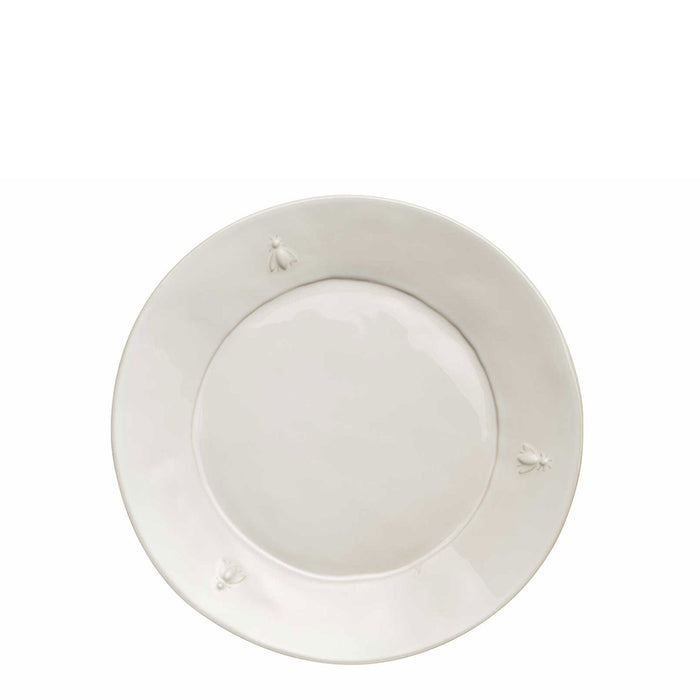 Ecru Beige Bee Ceramic Dinner/Dessert Plates - 4pk