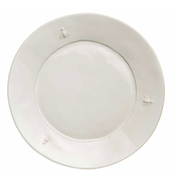 Ecru Beige Bee Ceramic Dinner Plates - 4pk