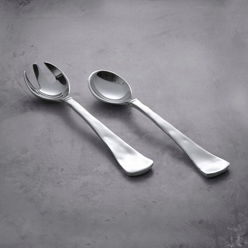 Soho Large Salad Servers - Handle Detail | Bone & Brass
