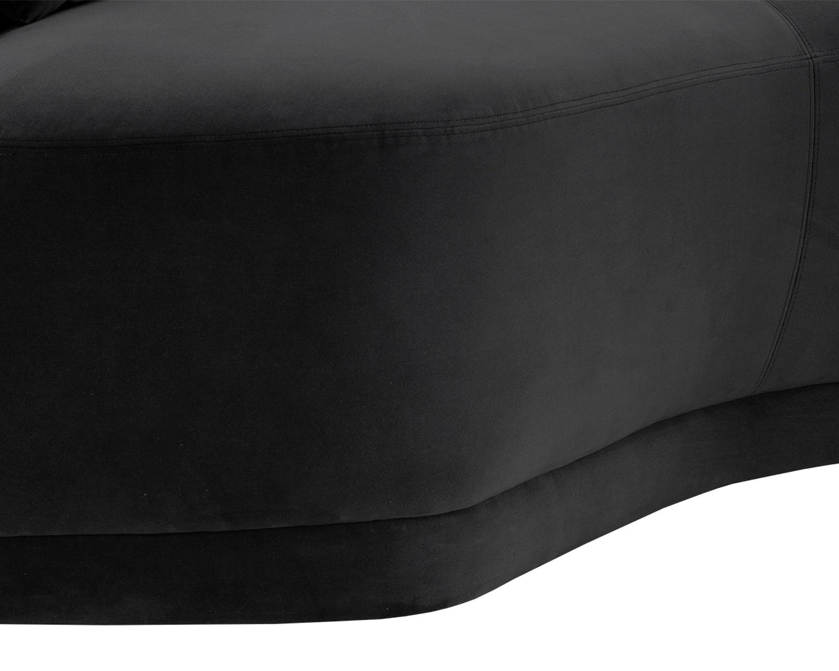 Soraya Charcoal Grey Curved Sofa