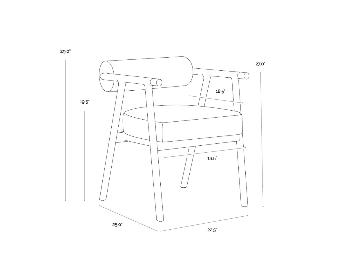 Sova Dining Black - Copenhagen White Armchair