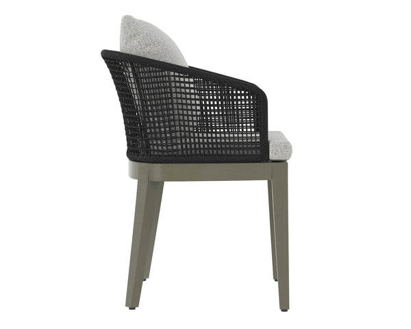 Capri Dining Smoke Grey - Copacabana Marble Armchair