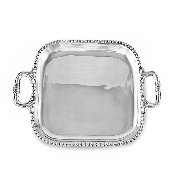 Pearl David Medium Square Tray | Bone & Brass