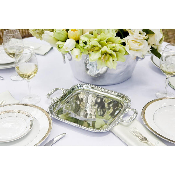 Pearl David Medium Square Tray - Tray Detail | Bone & Brass