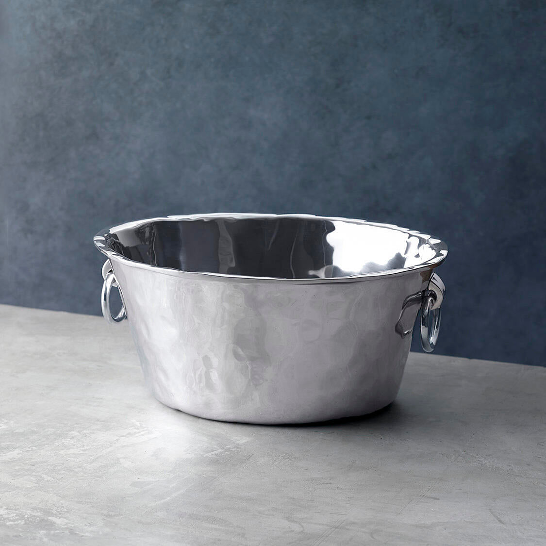 Soho Large Silver Ice Bucket with Handles, view 6