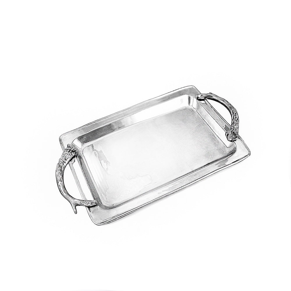 Western Antler Large Rectangular Tray | Bone & Brass