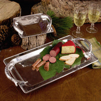 Western Antler Large Rectangular Tray - Tray View | Bone & Brass