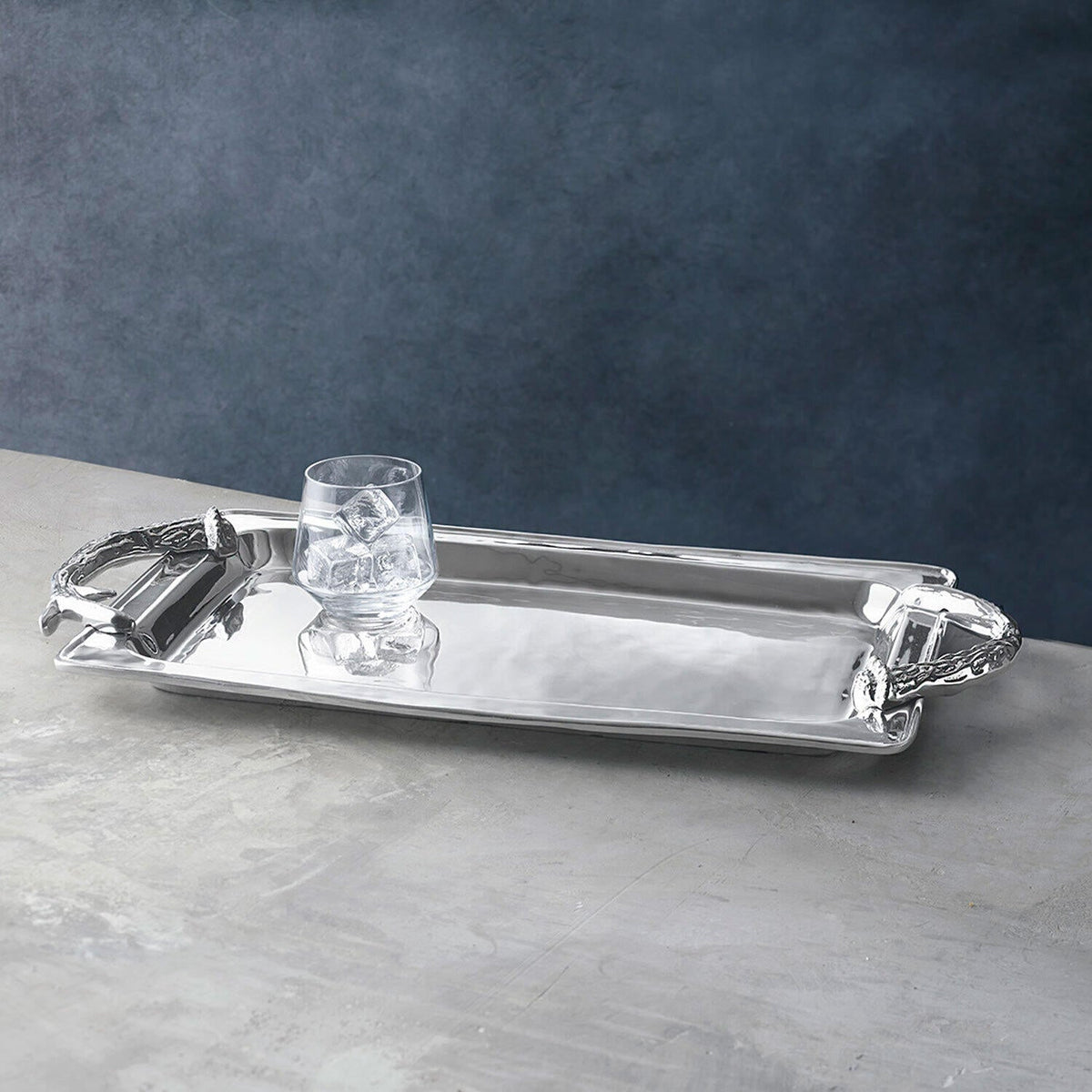 Western Antler Large Rectangular Tray - Tray Detail | Bone & Brass
