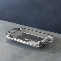 Western Antler Medium Rectangular Tray - Tray Top View | Bone & Brass