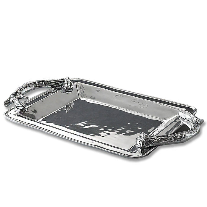 Western Antler Medium Rectangular Tray | Bone & Brass