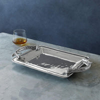 Western Antler Medium Rectangular Tray - Tray Side View | Bone & Brass
