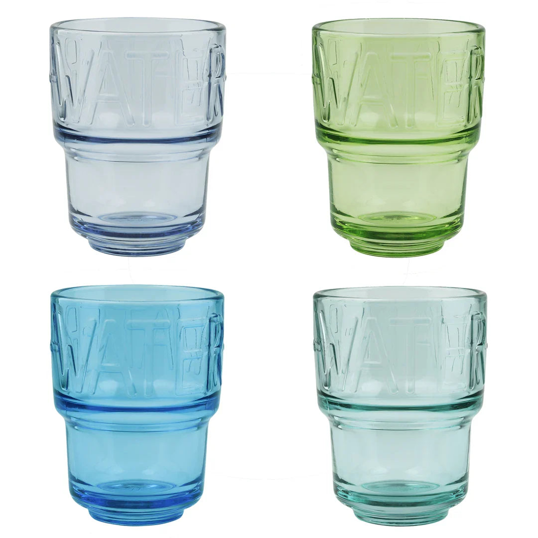 Assorted Colors Water Tumblers – Set of 4