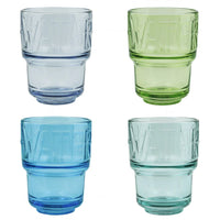 Assorted Colors Water Tumblers – Set of 4