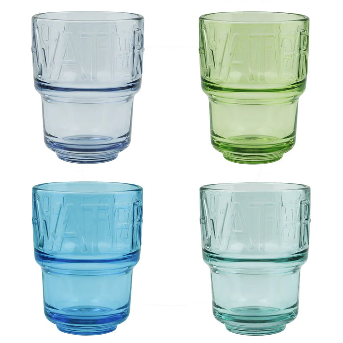Assorted Colors Water Tumblers – Set of 4