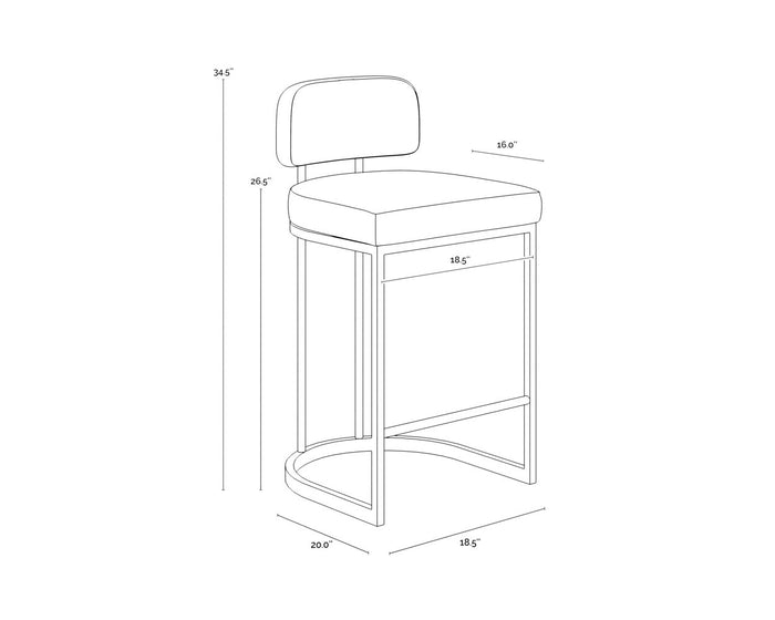Larissa Bravo Black / Halton Birch Counter Stool