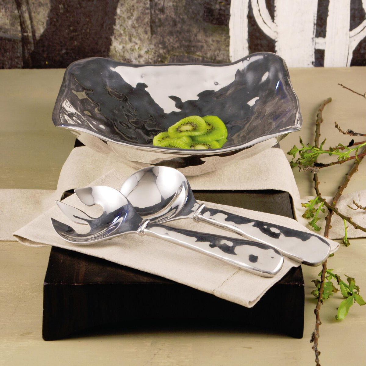Soho Small Salad Servers - Set Detail | Bone & Brass