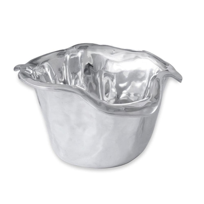 Vento Silver Scalloped Ice Bucket | Bone & Brass