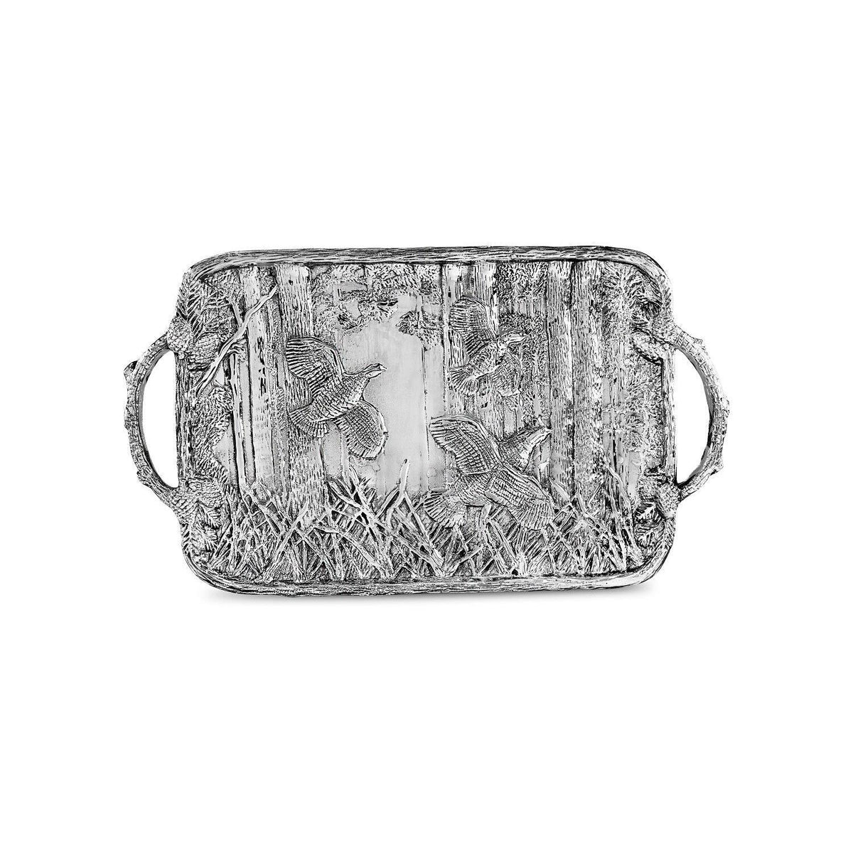 Forest Quail Tray Twig Handles | Bone & Brass