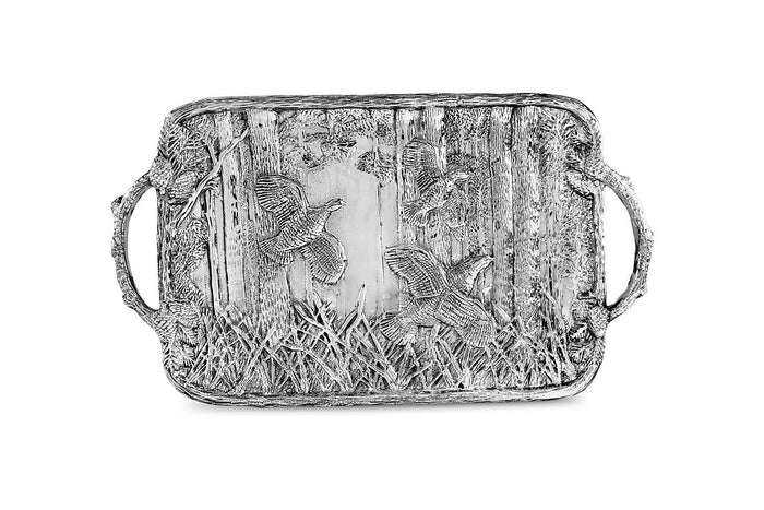 Forest Quail Tray Twig Handles