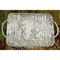 Forest Quail Tray Twig Handles - Tray Top View | Bone & Brass