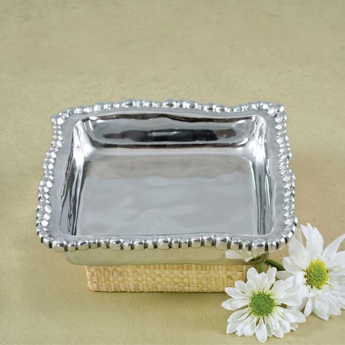 Giftables Organic Pearl Napkin Box - Holder Side View | Bone & Brass