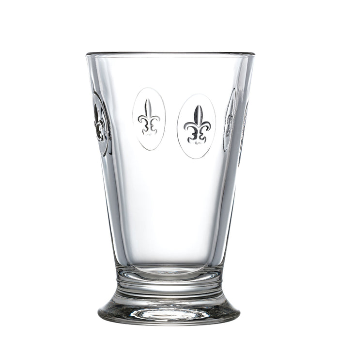 Clear Fleur de Lys Ice Tea Glasses – Set of 6
