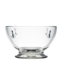 Clear Glass Bee Dinner Bowls — Set of 6