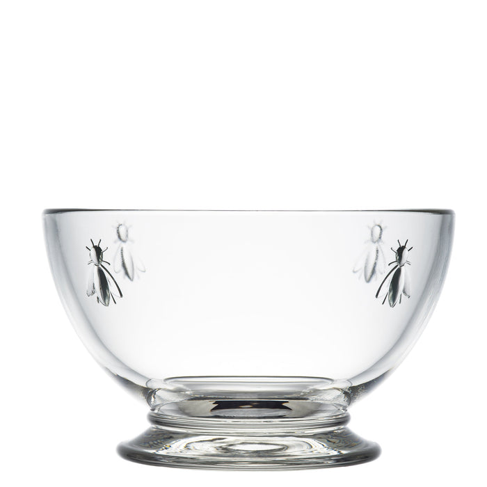 Clear Glass Bee Dinner Bowls — Set of 6