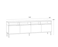 Ambrose Modular Storage Champagne Gold - Cream Cabinet