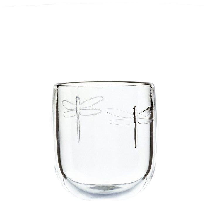 Dragonfly Clear Glass Tumblers – Set of 6