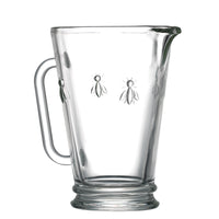 Clear Glass Bee Pitcher