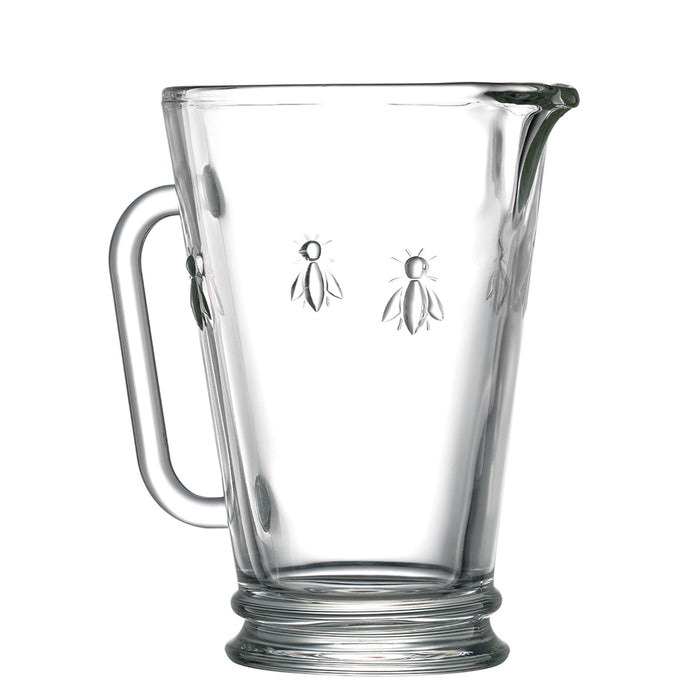 Clear Glass Bee Pitcher
